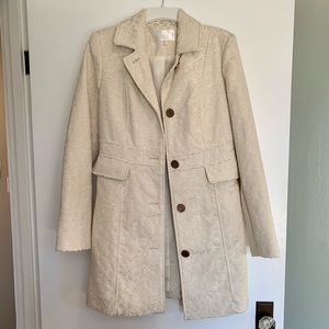 Xhilaration - Off-White Patterned Coat